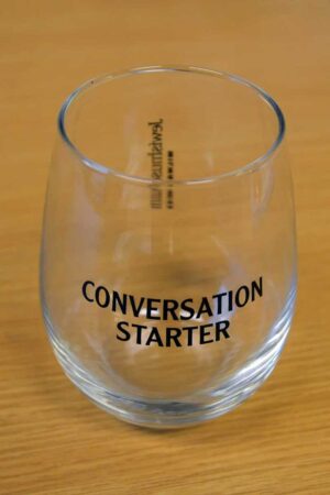 Conversation Starter Stemless Wine Glass img
