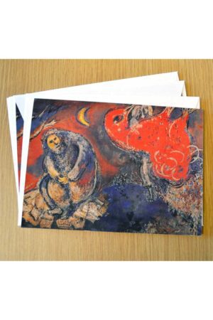 Note Cards featuring The Prophet Jeremiah Tapestry by Marc Chagall img