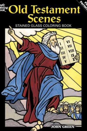 Old Testament Scenes Stained Glass Coloring Book cover img