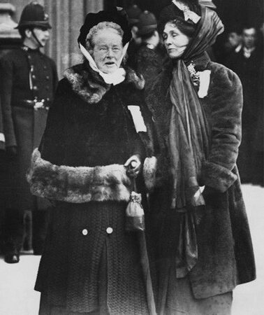 NPG x32106; Elizabeth Garrett Anderson; Emmeline Pankhurst by Unknown photographer