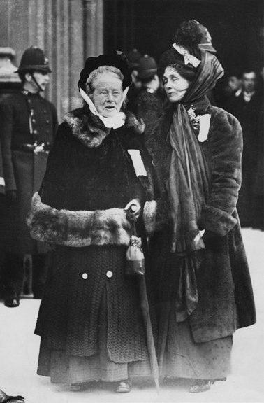 NPG x32106; Elizabeth Garrett Anderson; Emmeline Pankhurst by Unknown photographer