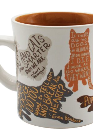 literary dog mug